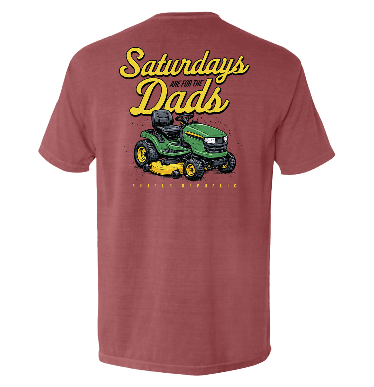 Saturdays Are For The Dads Mower Graphic Tee | Funny Shirt for Dads