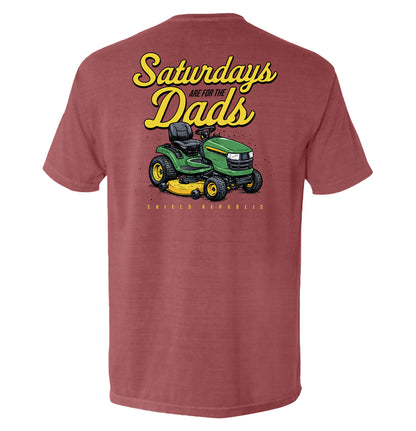 Saturdays Are For The Dads Mower Graphic Tee | Funny Shirt for Dads