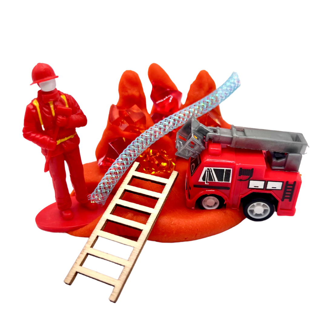 Firetruck Sensory Playdough Jar – Fire Rescue Play Kit for Toddlers & Kids