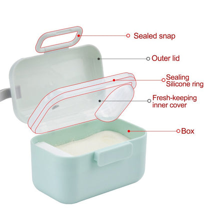 Portable Baby Milk Powder & Snack Storage Container | Travel Formula Dispenser