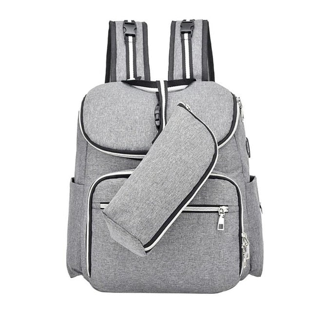 Waterproof Maternity Diaper Bag Backpack with USB Port – Large Capacity Mummy Bag