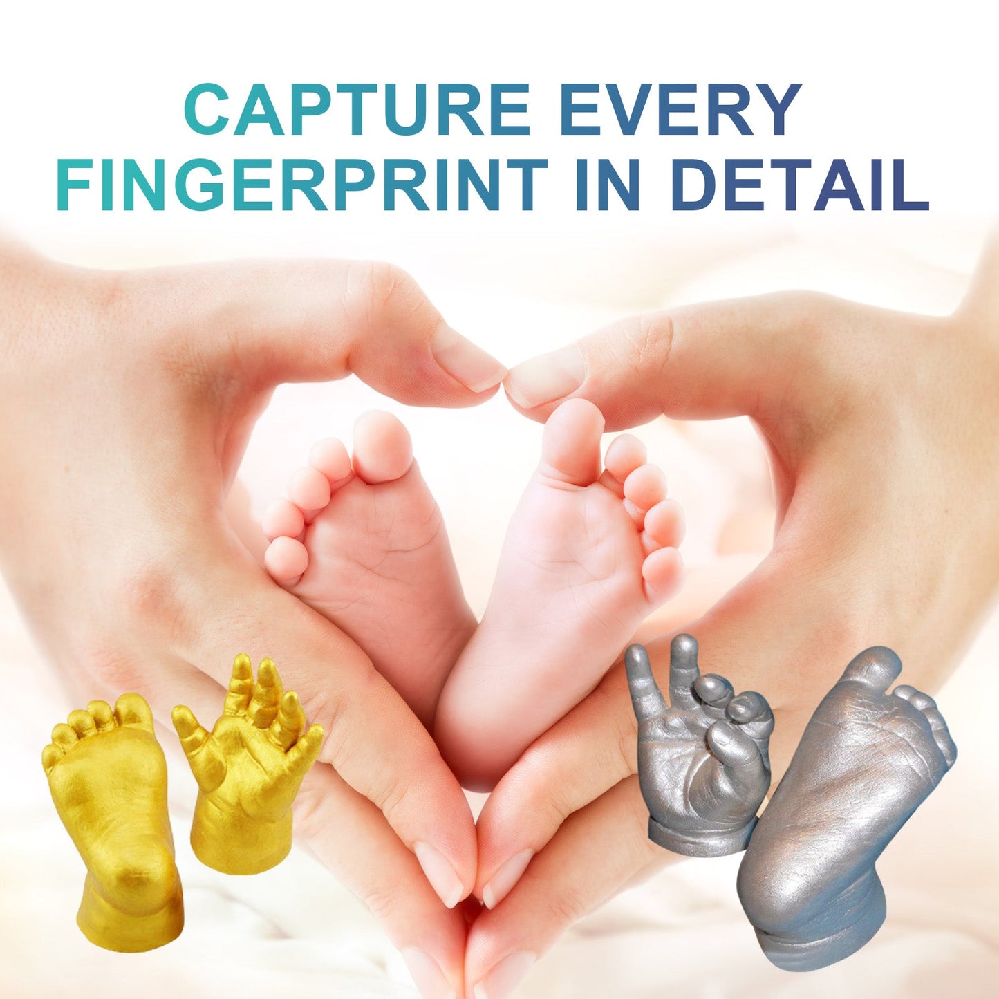 3D Hand Casting Kit | DIY Keepsake Mold for Couples, Babies, Families & Friends