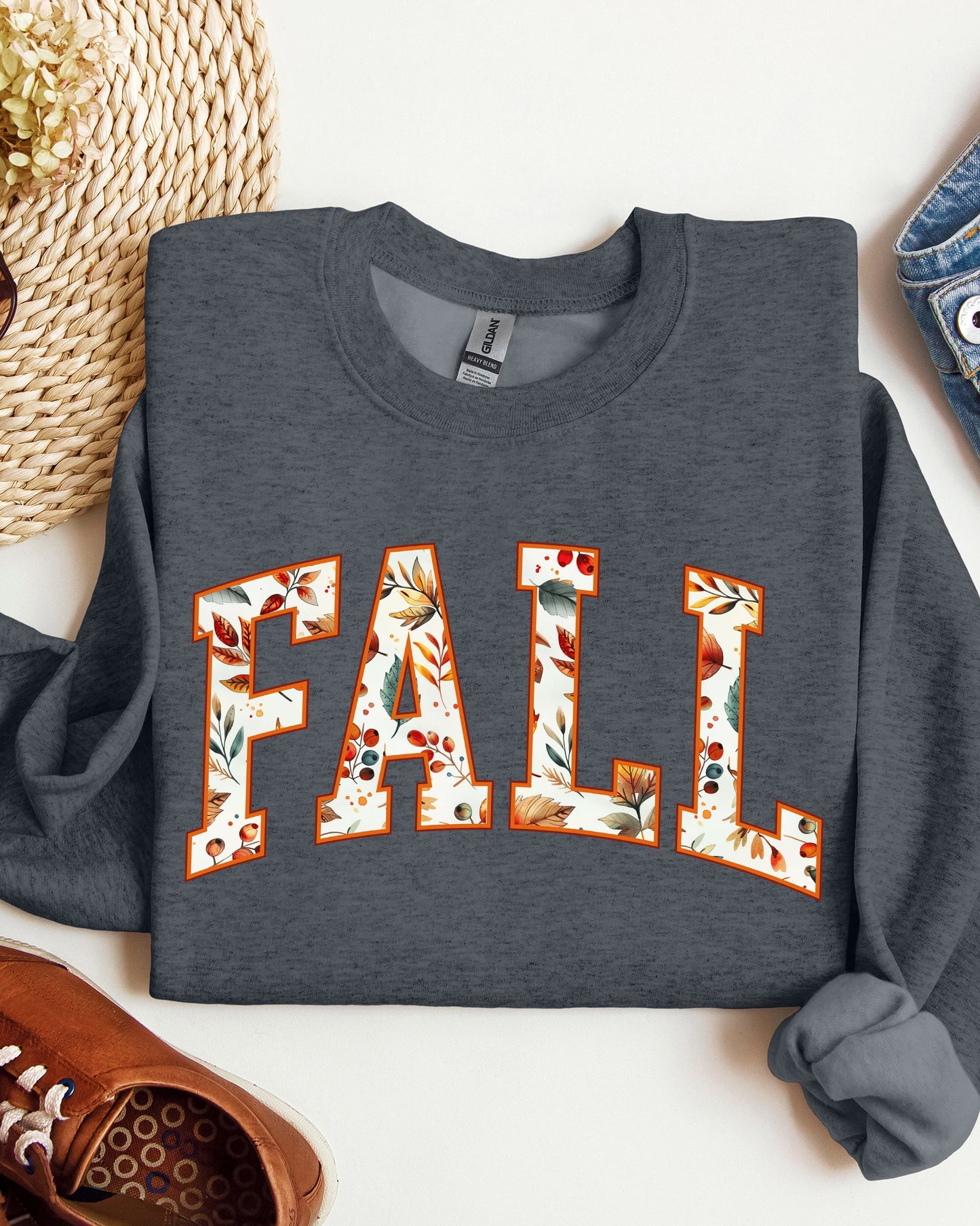 Fall Varsity Sweatshirt | Retro Collegiate Autumn Graphic