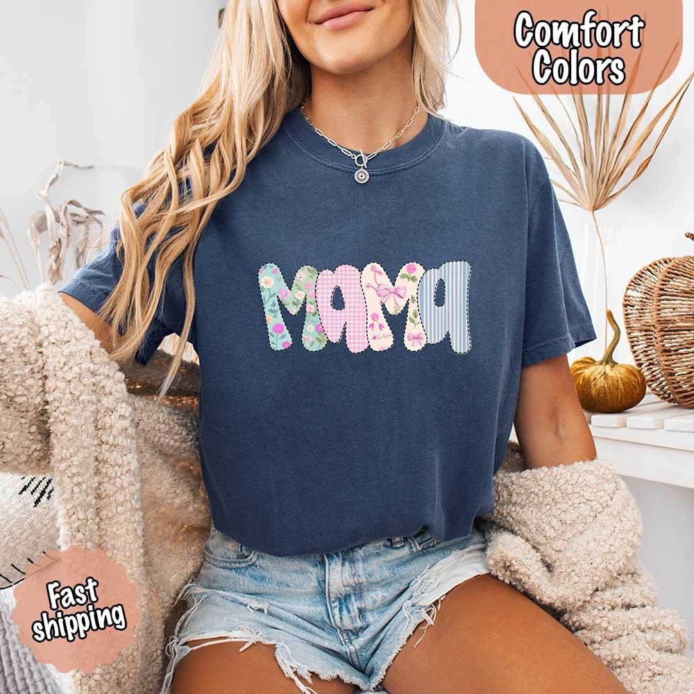 Floral Mama T-Shirt | Comfort Colors Mom Tee