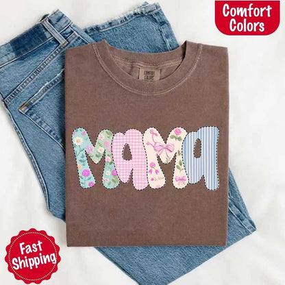 Floral Mama T-Shirt | Comfort Colors Mom Tee