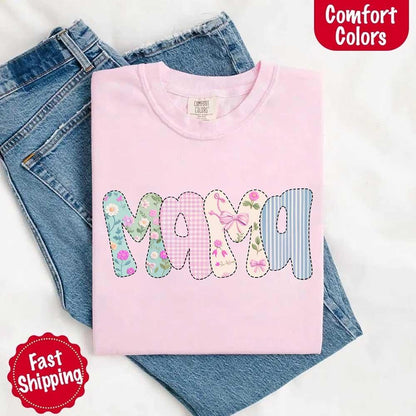 Floral Mama T-Shirt | Comfort Colors Mom Tee