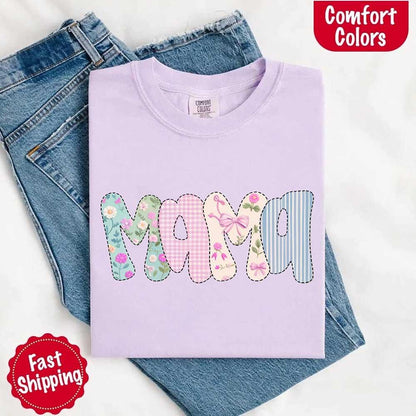 Floral Mama T-Shirt | Comfort Colors Mom Tee