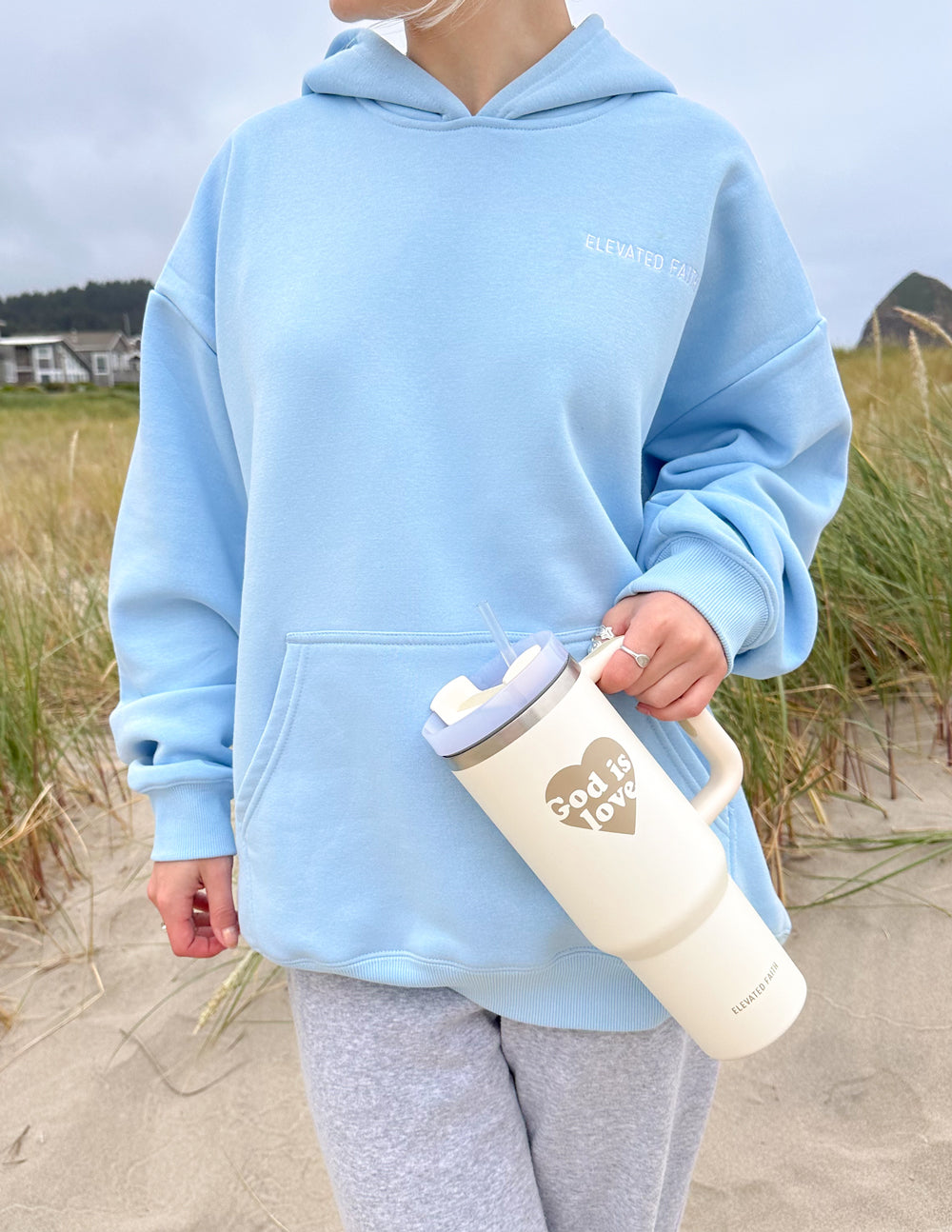 God Is Love 40 oz Tumbler with Handle & Straw – Faith Insulated Travel Cup