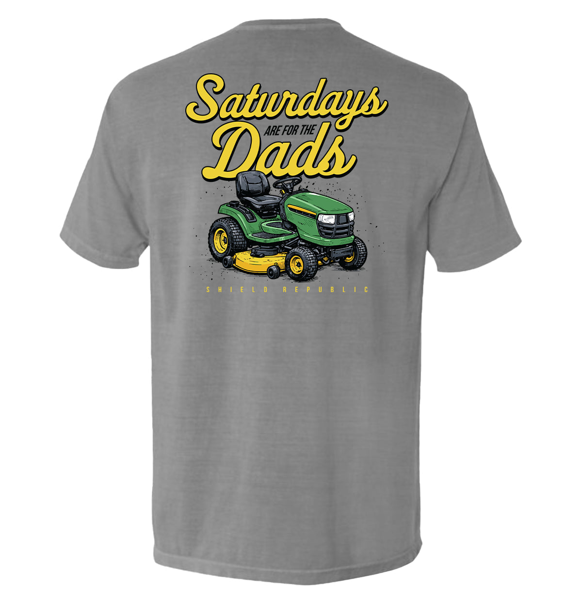 Saturdays Are For The Dads Mower Graphic Tee | Funny Shirt for Dads