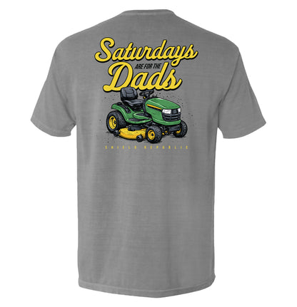 Saturdays Are For The Dads Mower Graphic Tee | Funny Shirt for Dads