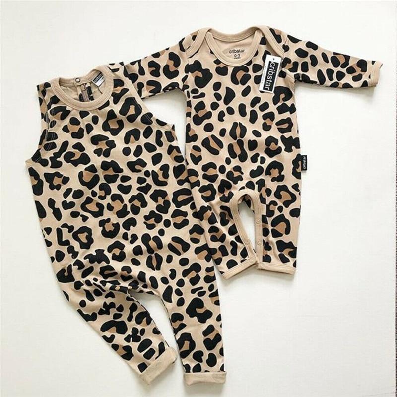 Baby Girl Leopard Print Cotton Romper