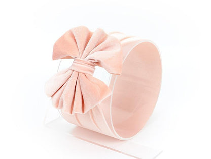 Large Bow Baby Headband | Soft Velvet Bowknot Hair Wrap