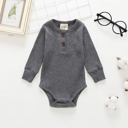 Luxury Mdoern Baby Girl Bodysuits Romper For Children Jumpsuit Unisex Ribbed Outfit Jumpsuit For Kids