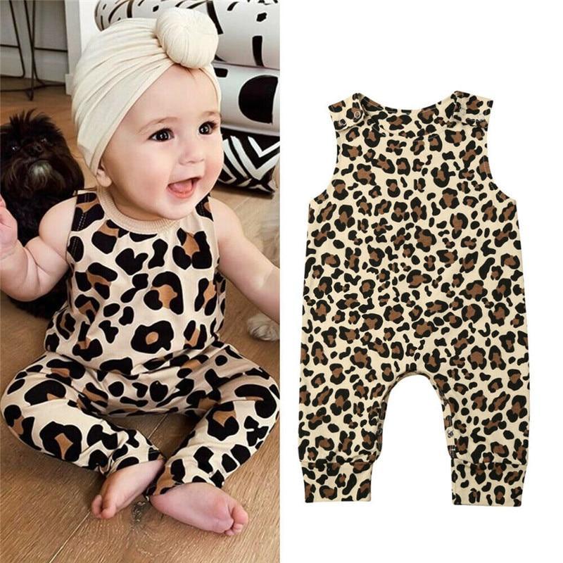 Baby Girl Leopard Print Cotton Romper
