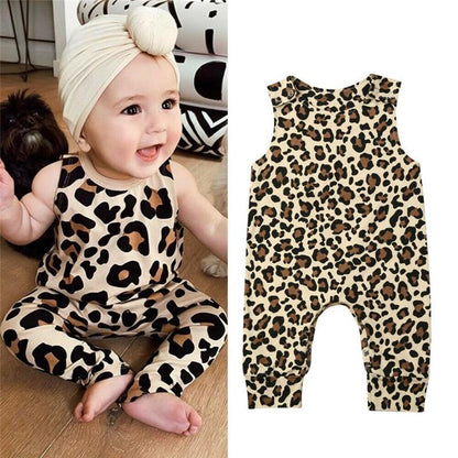 Baby Girl Leopard Print Cotton Romper