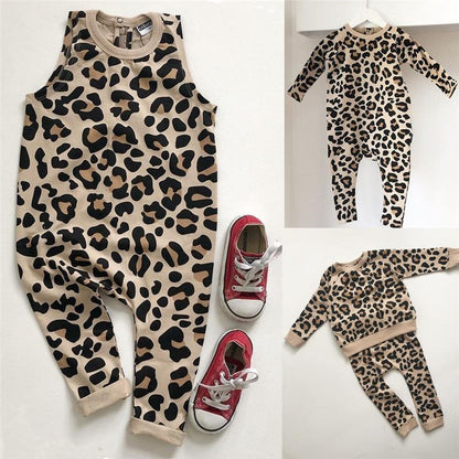 Baby Girl Leopard Print Cotton Romper