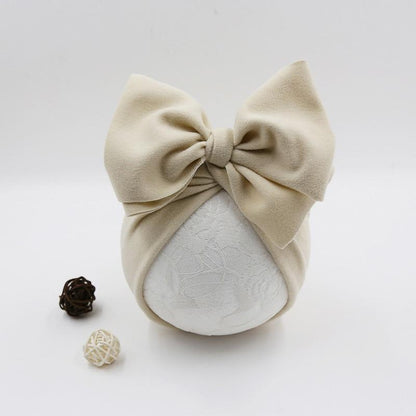 Baby Girl Bow Knot Turban Hat | Soft Newborn Beanie Cap for 4–24 Months