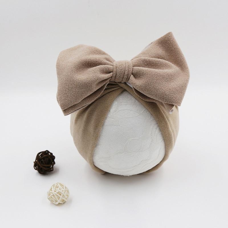 Baby Girl Bow Knot Turban Hat | Soft Newborn Beanie Cap for 4–24 Months