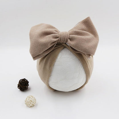 Baby Girl Bow Knot Turban Hat | Soft Newborn Beanie Cap for 4–24 Months