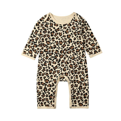 Baby Girl Leopard Print Cotton Romper
