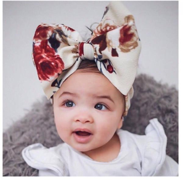 Baby Girl Nylon Bow Headband – Soft Stretch Headwrap for Newborns & Toddlers