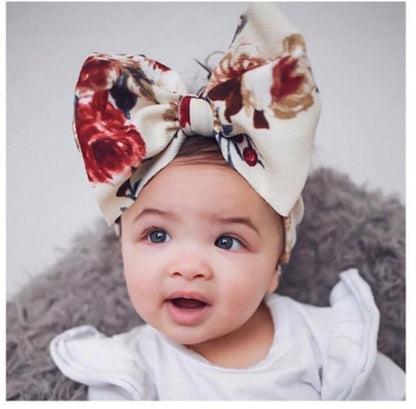 Baby Girl Nylon Bow Headband – Soft Stretch Headwrap for Newborns & Toddlers