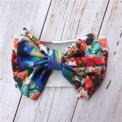 Baby Girl Nylon Bow Headband – Soft Stretch Headwrap for Newborns & Toddlers