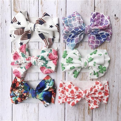 Baby Girl Nylon Bow Headband – Soft Stretch Headwrap for Newborns & Toddlers