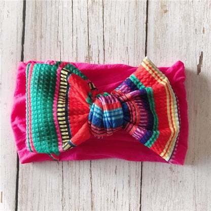 Baby Girl Nylon Bow Headband – Soft Stretch Headwrap for Newborns & Toddlers
