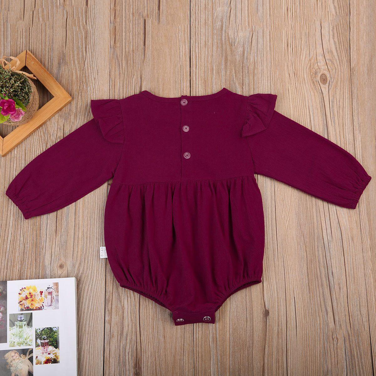 Baby Girl Floral Butterfly Sleeve Cotton Romper