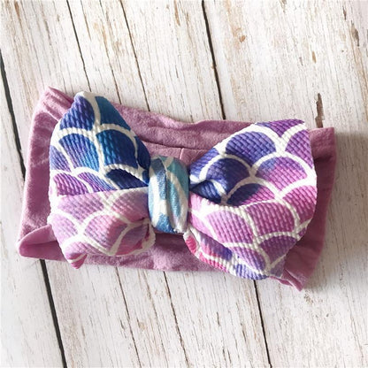 Baby Girl Nylon Bow Headband – Soft Stretch Headwrap for Newborns & Toddlers
