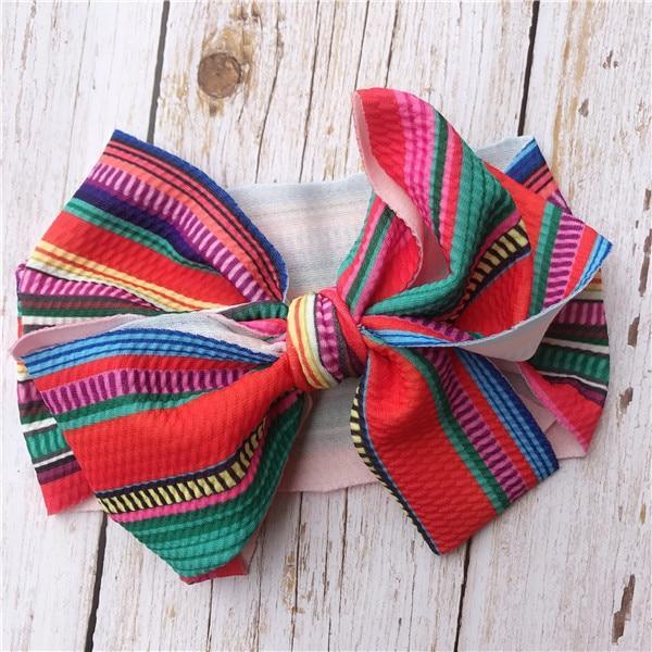Baby Girl Nylon Bow Headband – Soft Stretch Headwrap for Newborns & Toddlers