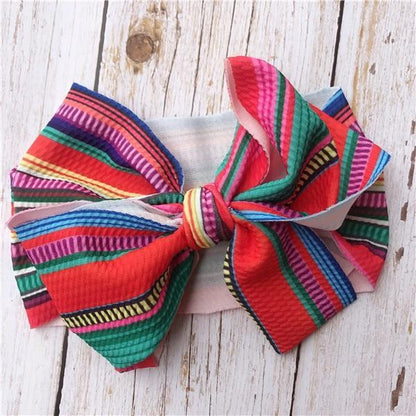 Baby Girl Nylon Bow Headband – Soft Stretch Headwrap for Newborns & Toddlers