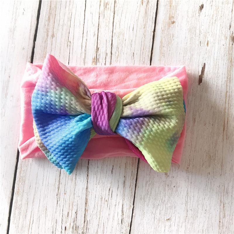 Baby Girl Nylon Bow Headband – Soft Stretch Headwrap for Newborns & Toddlers