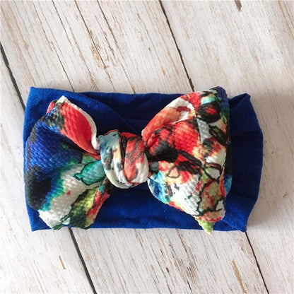 Baby Girl Nylon Bow Headband – Soft Stretch Headwrap for Newborns & Toddlers