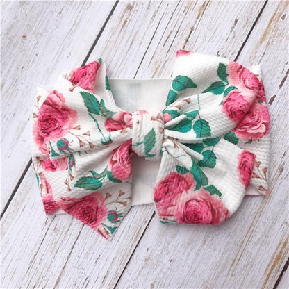 Baby Girl Nylon Bow Headband – Soft Stretch Headwrap for Newborns & Toddlers
