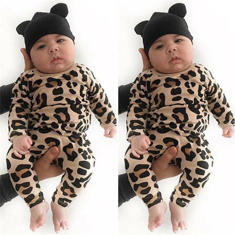 Baby Girl Leopard Print Cotton Romper