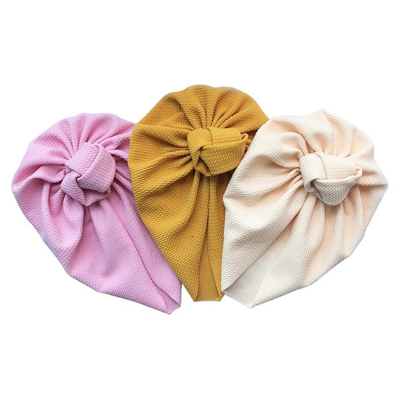 Baby Girl Bow Knot Turban Hat | Soft Newborn Beanie Cap for 4–24 Months