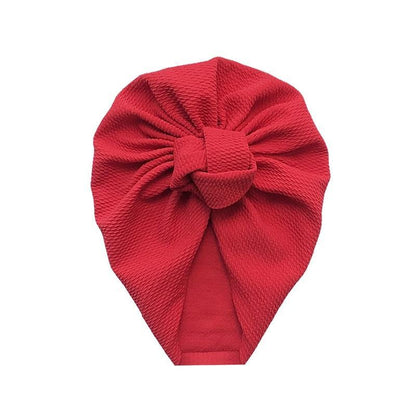 Baby Girl Bow Knot Turban Hat | Soft Newborn Beanie Cap for 4–24 Months