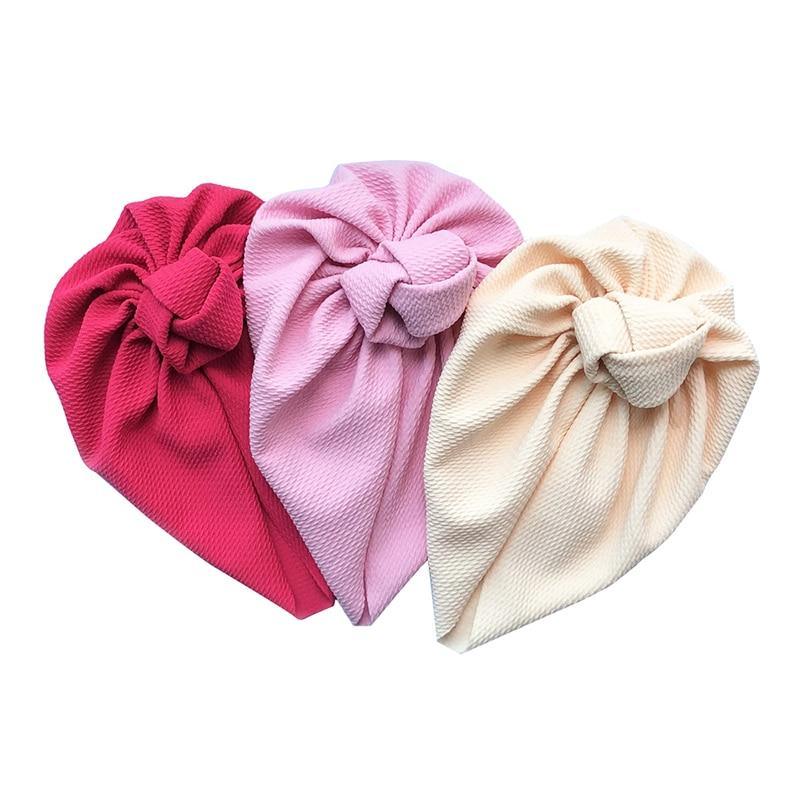 Baby Girl Bow Knot Turban Hat | Soft Newborn Beanie Cap for 4–24 Months