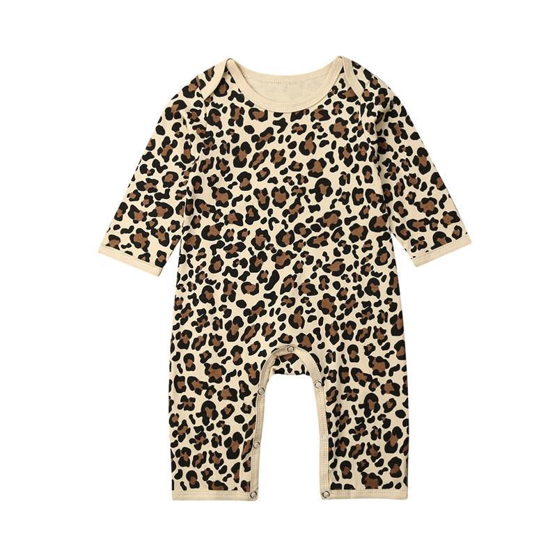 Baby Girl Leopard Print Cotton Romper