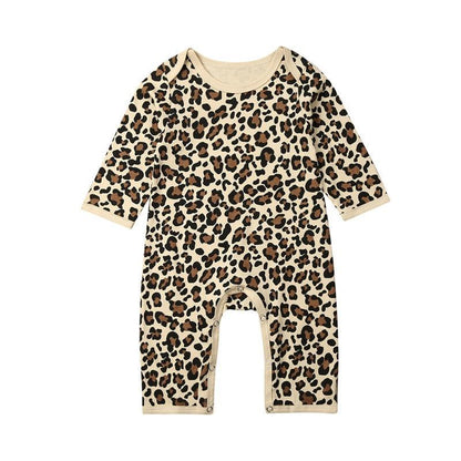 Baby Girl Leopard Print Cotton Romper
