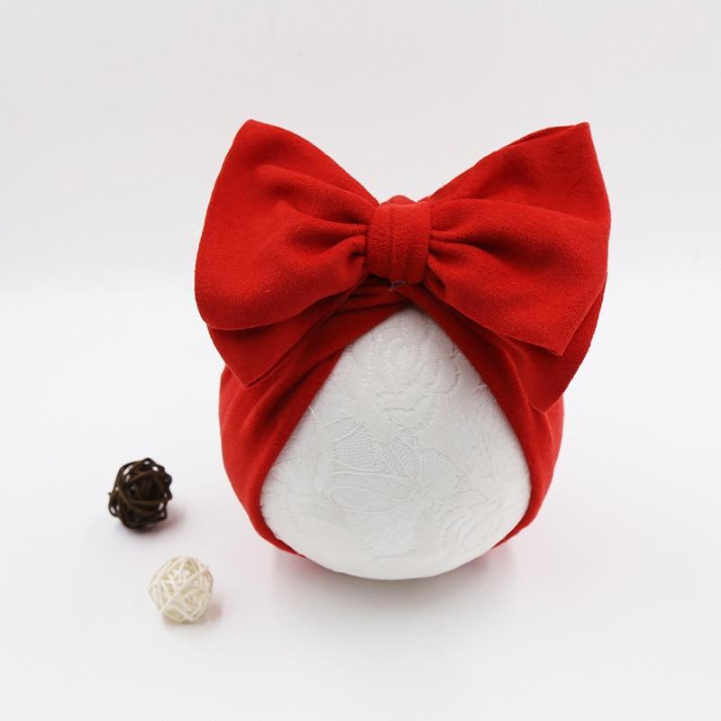Baby Girl Bow Knot Turban Hat | Soft Newborn Beanie Cap for 4–24 Months