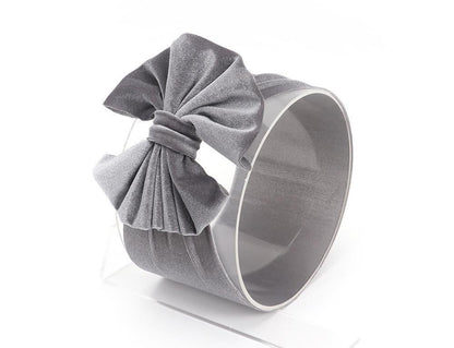 Large Bow Baby Headband | Soft Velvet Bowknot Hair Wrap