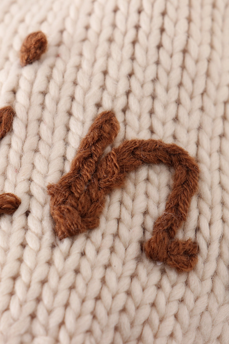 Hand Embroidered Pom Pom Beanie | Mommy & Me Matching Hat Set