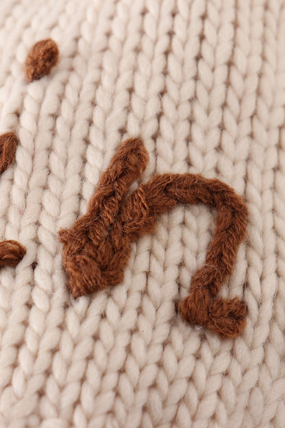 Hand Embroidered Pom Pom Beanie | Mommy & Me Matching Hat Set