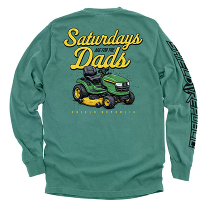 Saturdays Are For The Dads Mower Graphic Tee | Funny Shirt for Dads