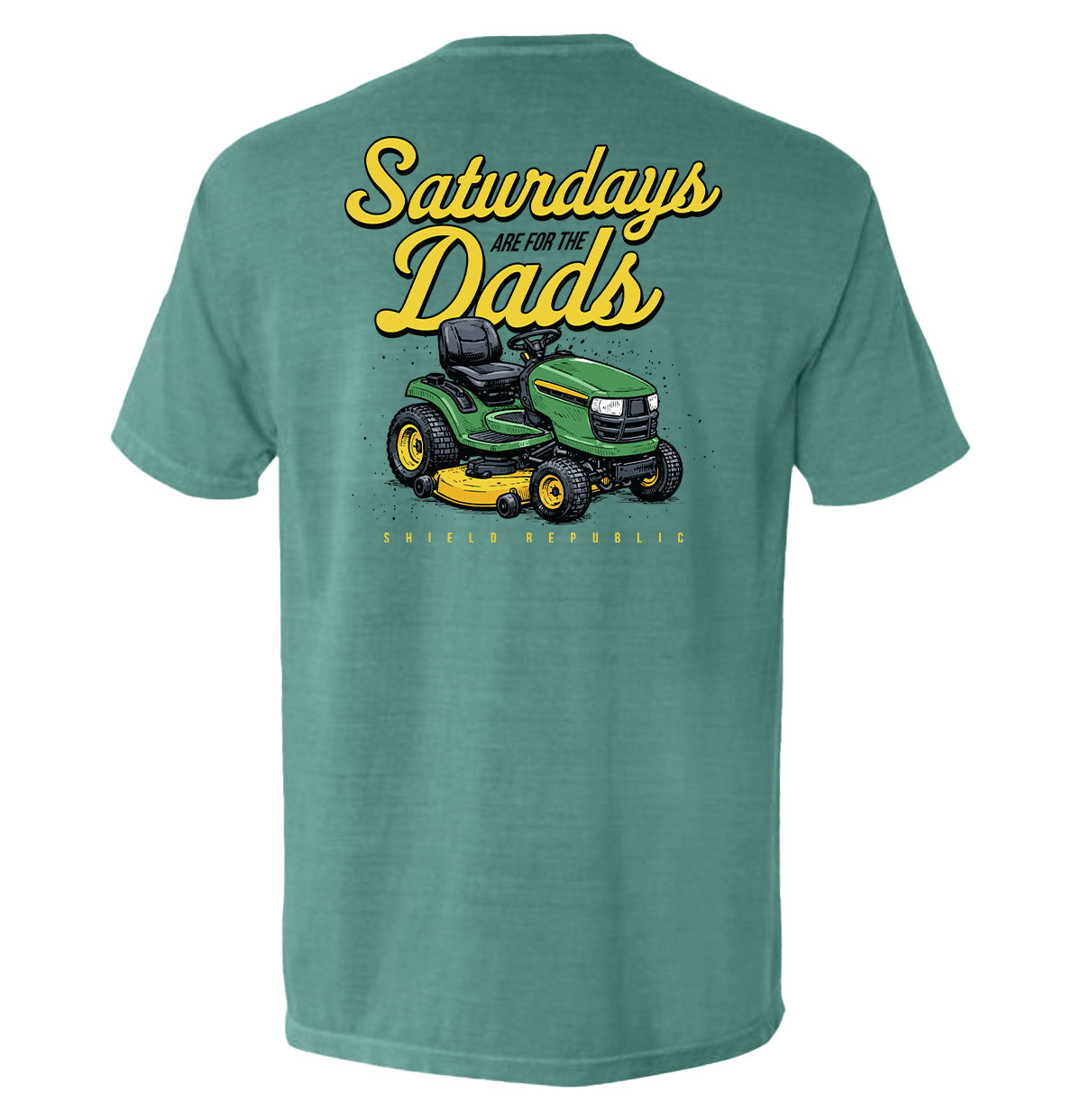 Saturdays Are For The Dads Mower Graphic Tee | Funny Shirt for Dads