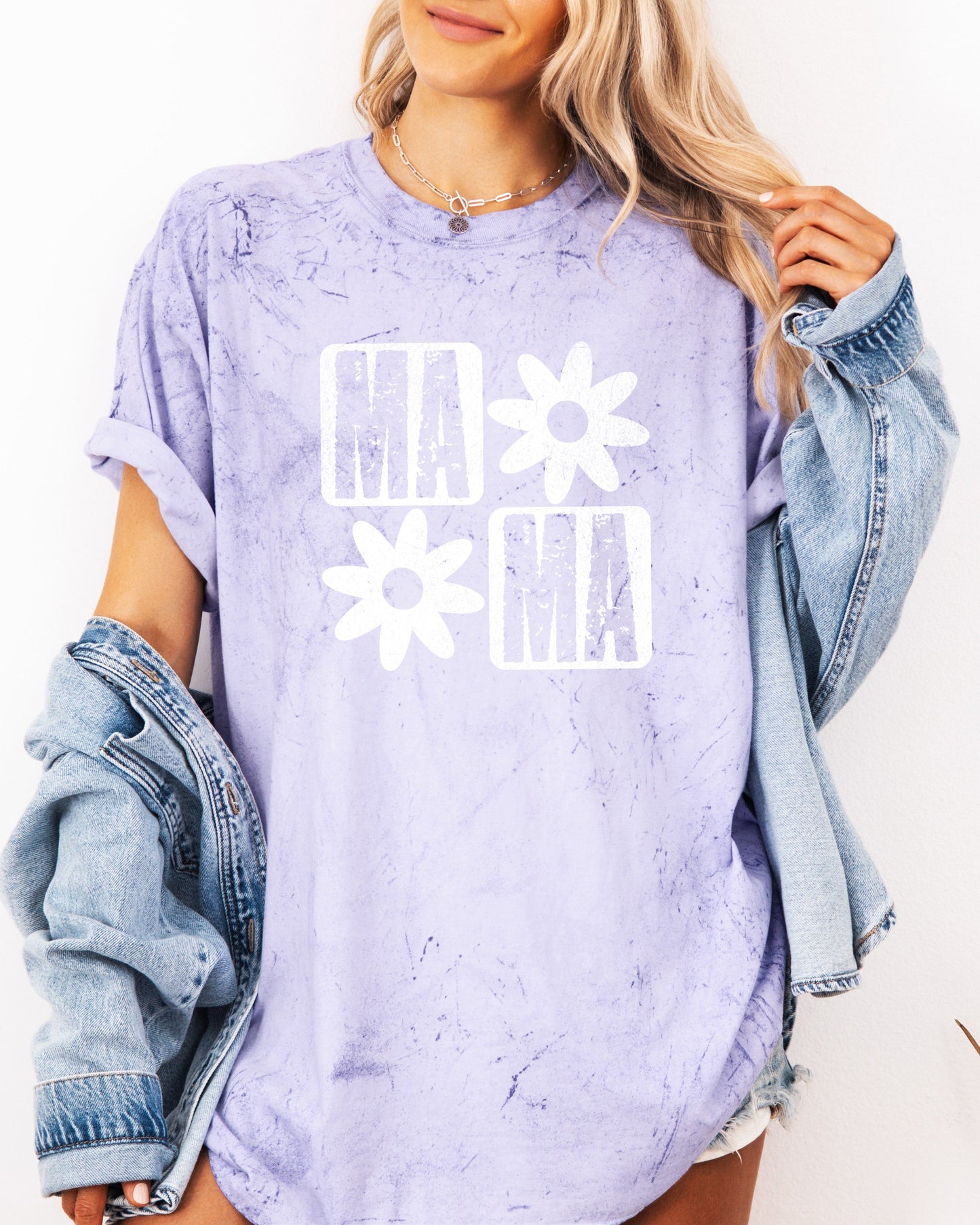 Floral Mama Comfort Colors T-Shirt – Garment-Dyed Graphic Mom Tee