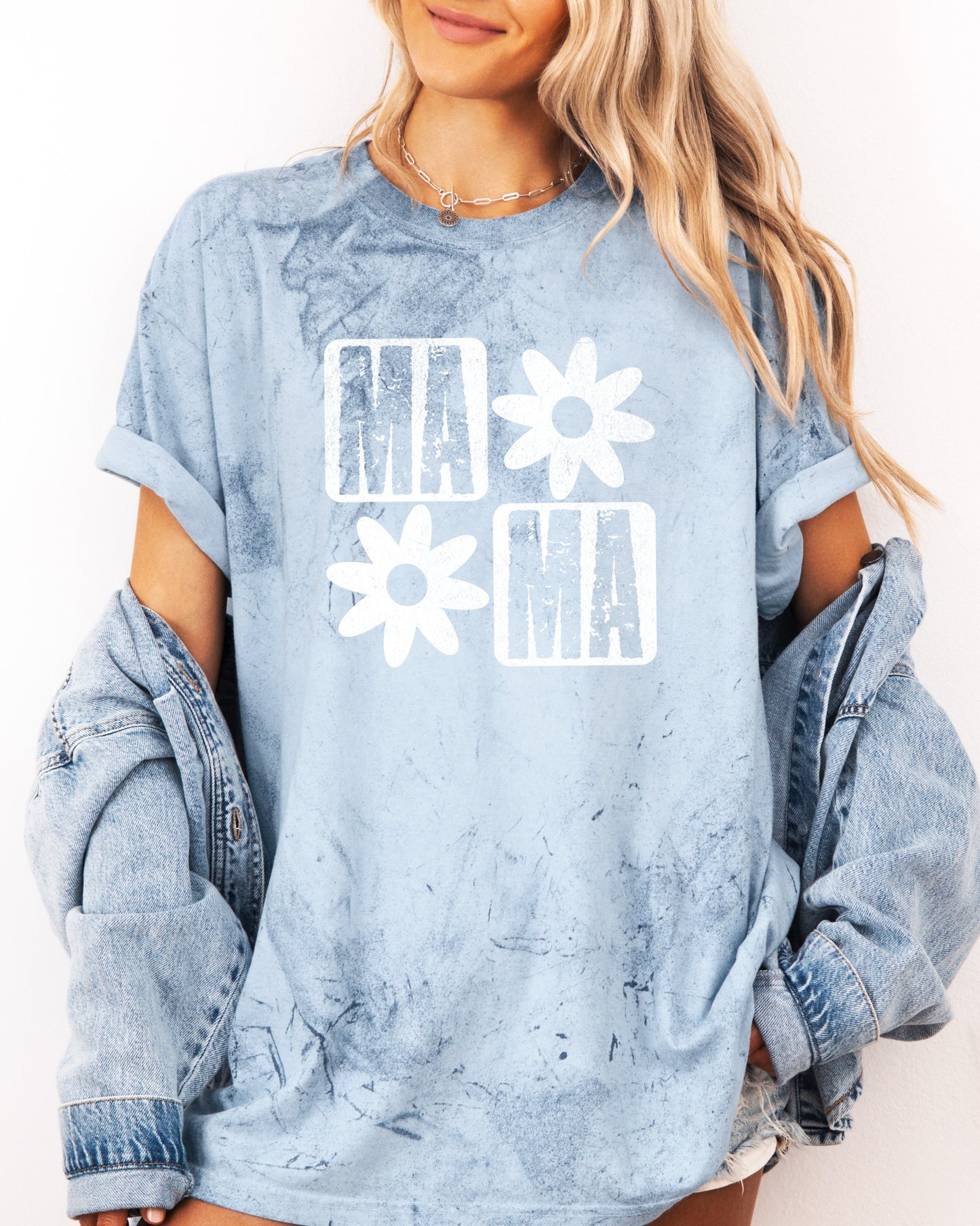 Floral Mama Comfort Colors T-Shirt – Garment-Dyed Graphic Mom Tee